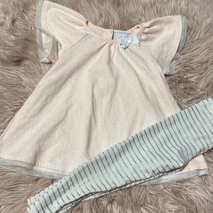 Girls Polka Dot Top with added pants from different set